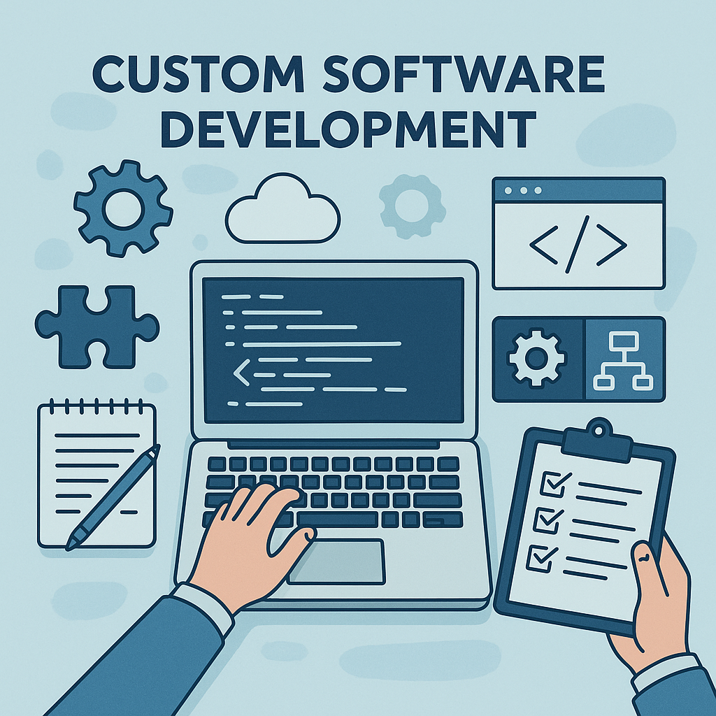 Vector image showcasing the seamless download process of Java Software Development Kit, the agile methodology used in software development, and the life cycle model of software development, illustrative of essential software development strategies and courses.